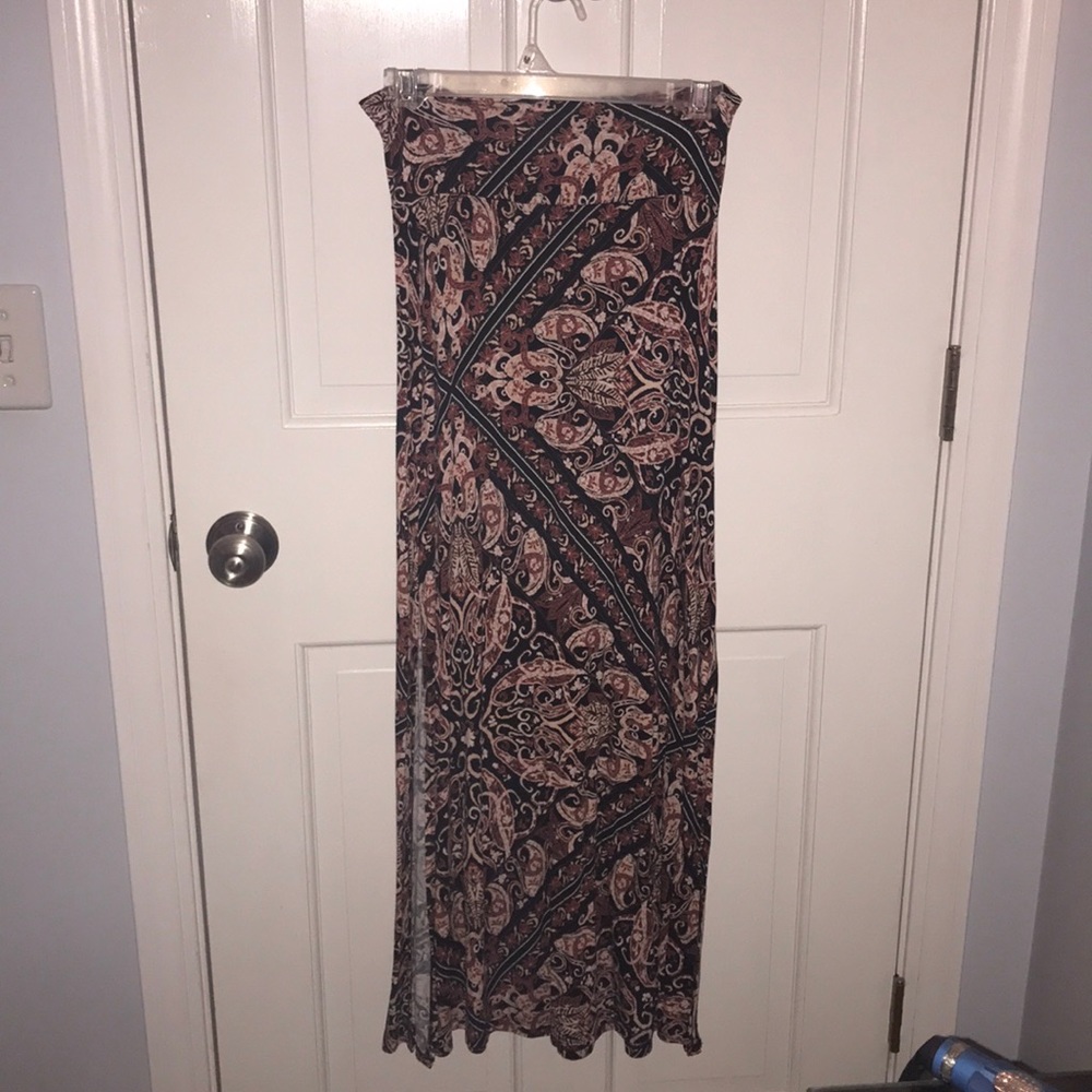 Printed maxi skirt, Charlotte Russe, xs